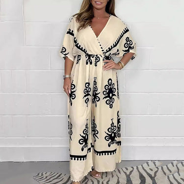 ✨Summer New✨Women’s V-Neck Wide Leg Jumpsuit
